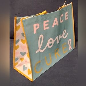 Peace Love Cure Tote Bag